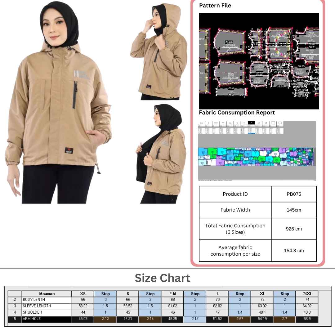 PB075| Outerwear | Pola Pattern | Polabook