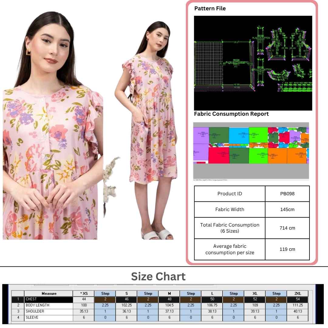 PB098|Home dresses| Pola Pattern | Polabook