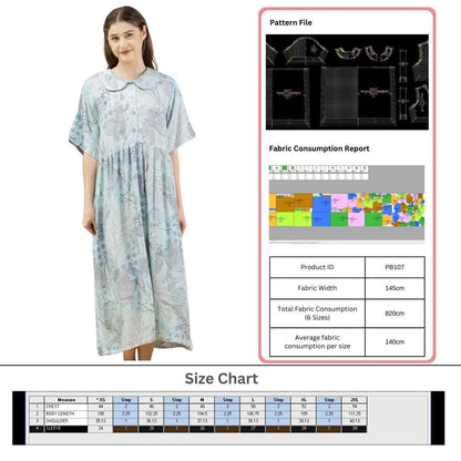 PB107 | Home Dresses | Pola Pattern | Polabook