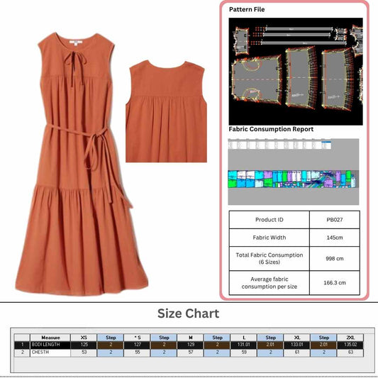 PB027 | Dress | Pola Pattern | Polabook