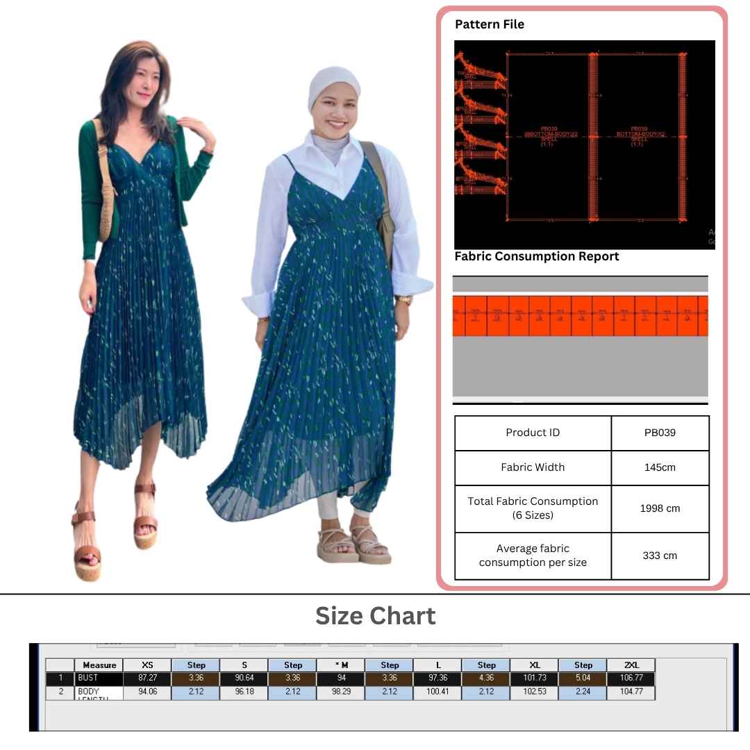 PB039 | Dress | Pola Pattern | Polabook