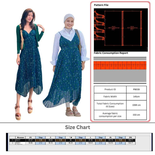 PB039 | Dress | Pola Pattern | Polabook