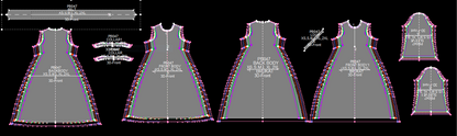 PB047 | Gamis Pesta | Pola Pattern | Polabook