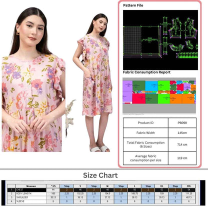 PB098|Home dresses| Pola Pattern | Polabook