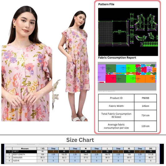 PB098|Home dresses| Pola Pattern | Polabook