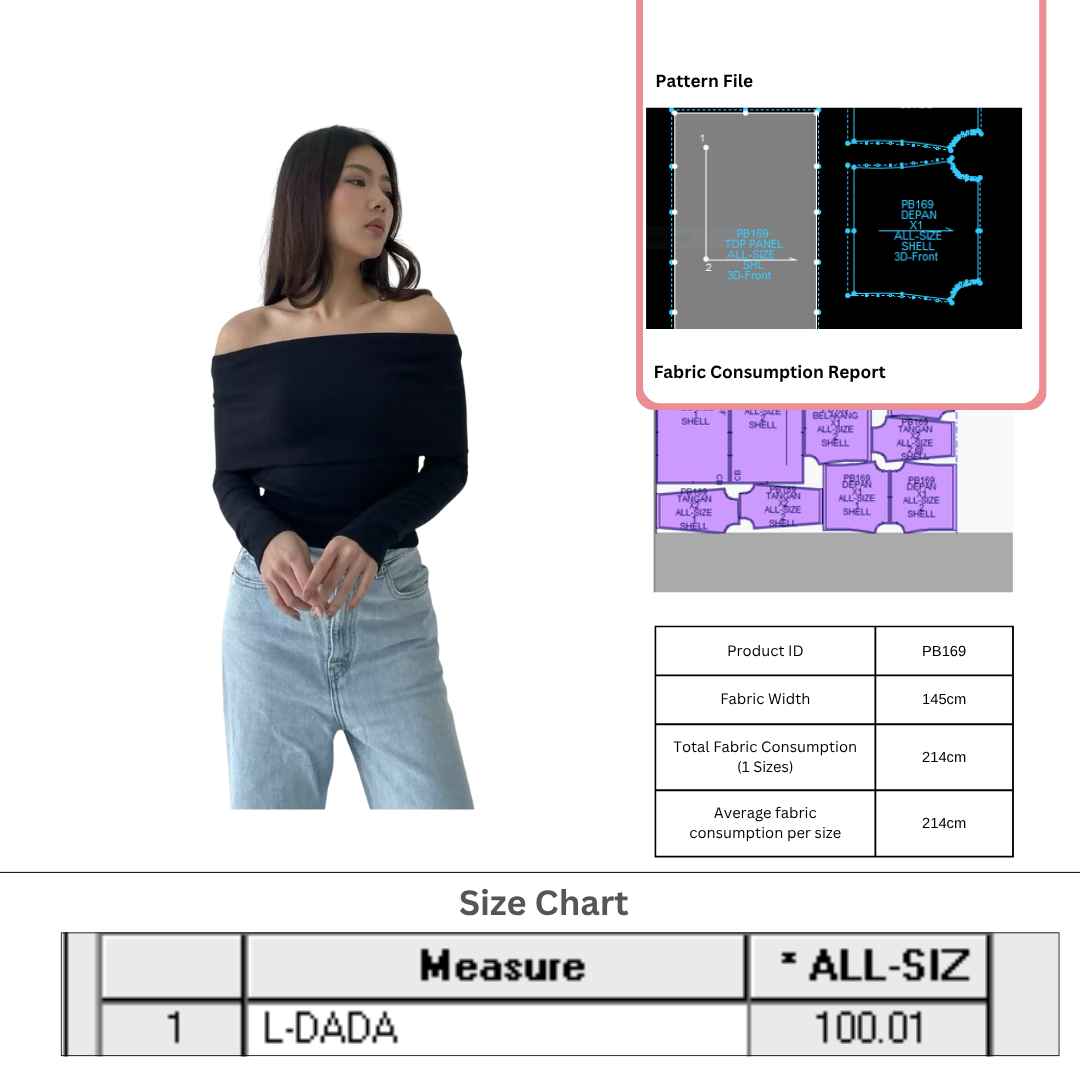 PB169| Tops | Women Collection | Pola Pattern | Polabook