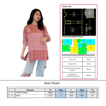 PB171 | Tops | Women Collection | Pola Pattern | Polabook