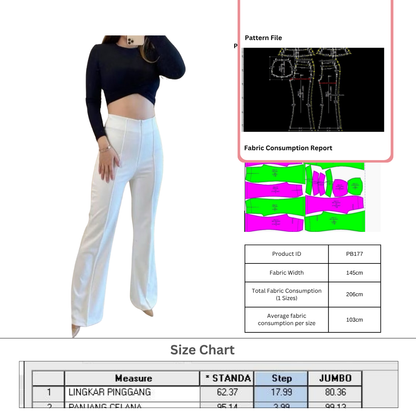 PB177 | Pants & Shorts | Bottoms | Pola Pattern | Polabook