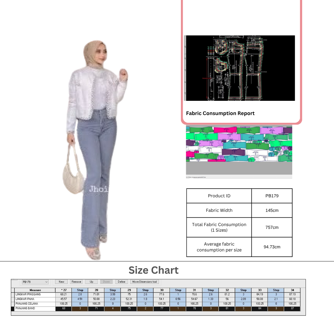 PB179 | Pants & Shorts | Bottoms | Pola Pattern | Polabook