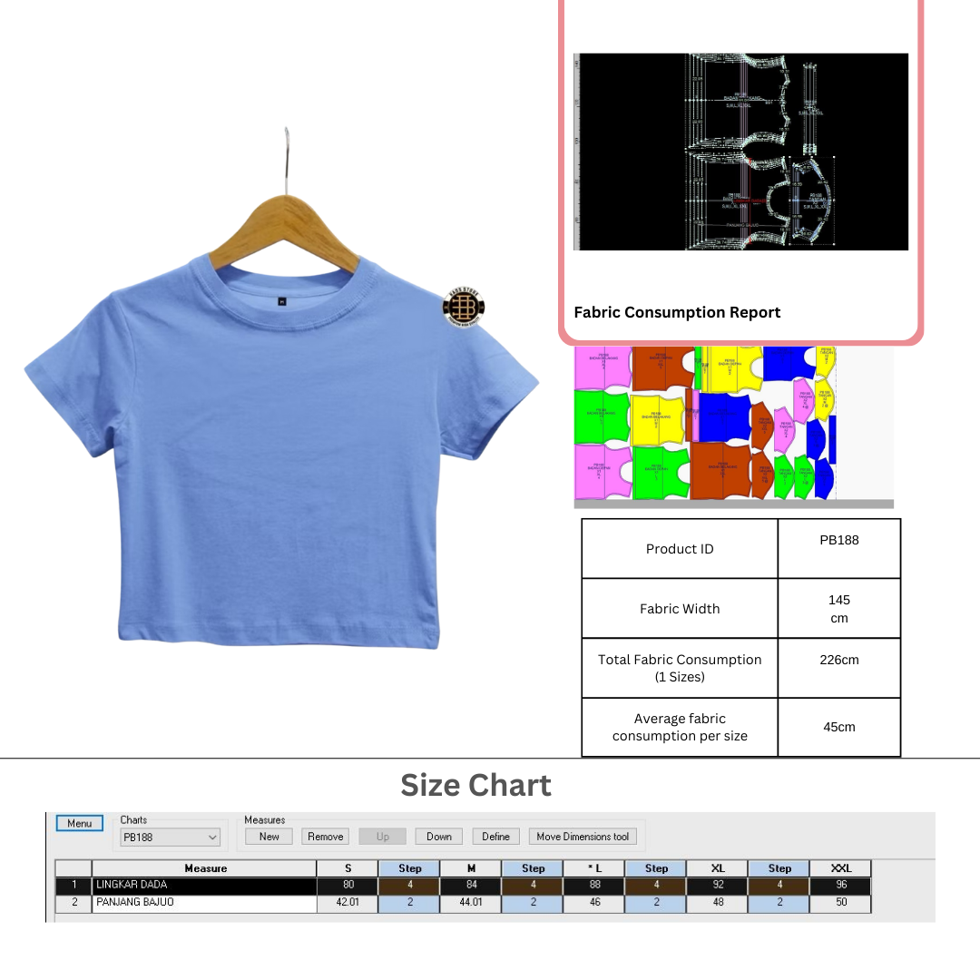 PB188 | Tops |  Women Collection| Pola Pattern | Polabook