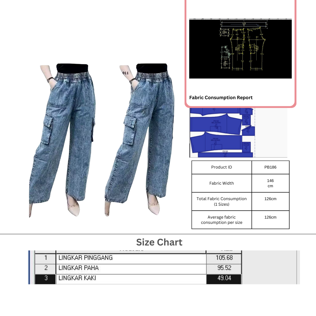 PB186 | Pants & Shorts |  Bottoms | Women Collection  | Pola Pattern | Polabook