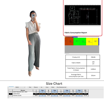 PB195 | Pants & Short |  Bottoms | Women Collection| Pola Pattern | Polabook