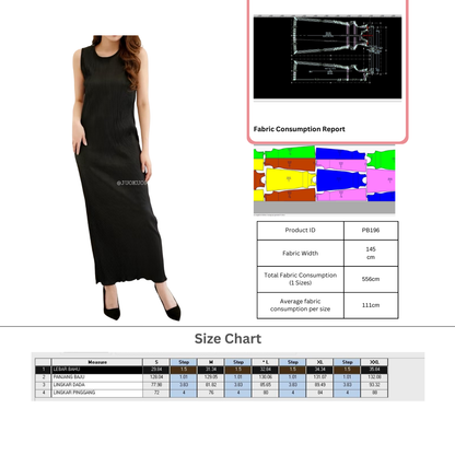 PB196| Dress | Women Collection | Pola Pattern | Polabook