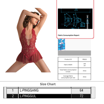 PB213 | Home Dress | Women Collection | Pola Pattern | Polabook