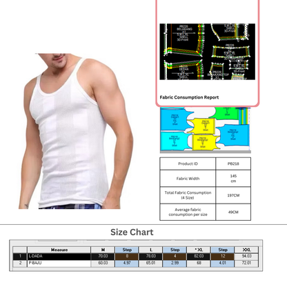 PB218 | Innerwear | Men Collection | Pola Pattern | Polabook