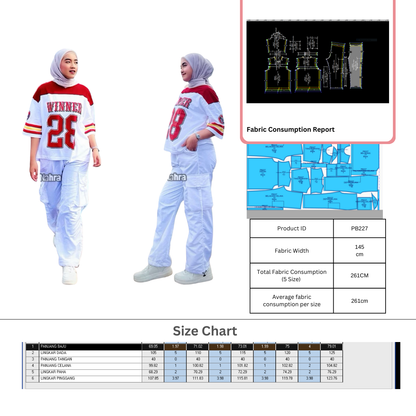 PB227 | Olahraga | Tops |  Bottoms |  Women Collection | Pola Pattern | Polabook