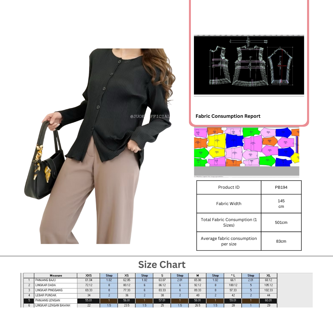 PB194 | Tops| Women Collecttion | Pola Pattern | Polabook