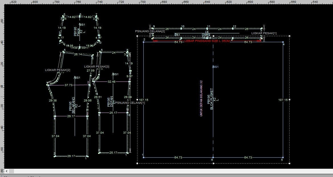 PB195 | Pants & Short |  Bottoms | Women Collection| Pola Pattern | Polabook